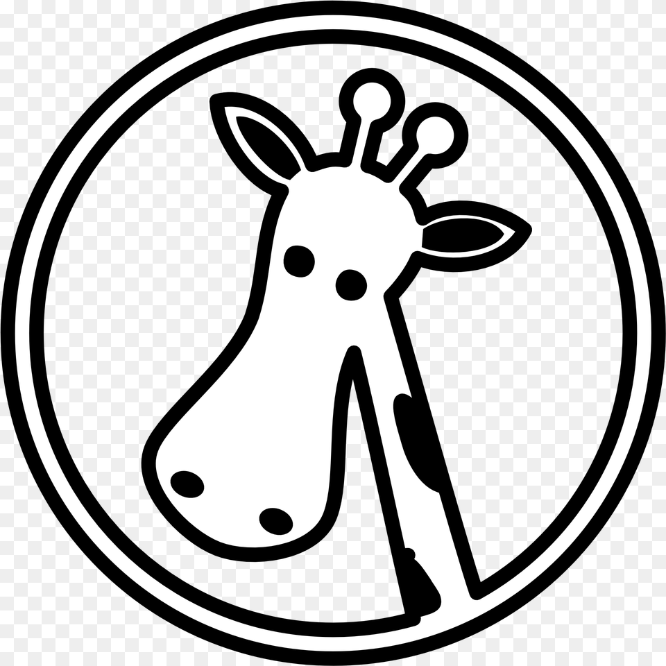 Black And White Cute Elephant Clip Art, Stencil, Animal, Deer, Mammal Free Png