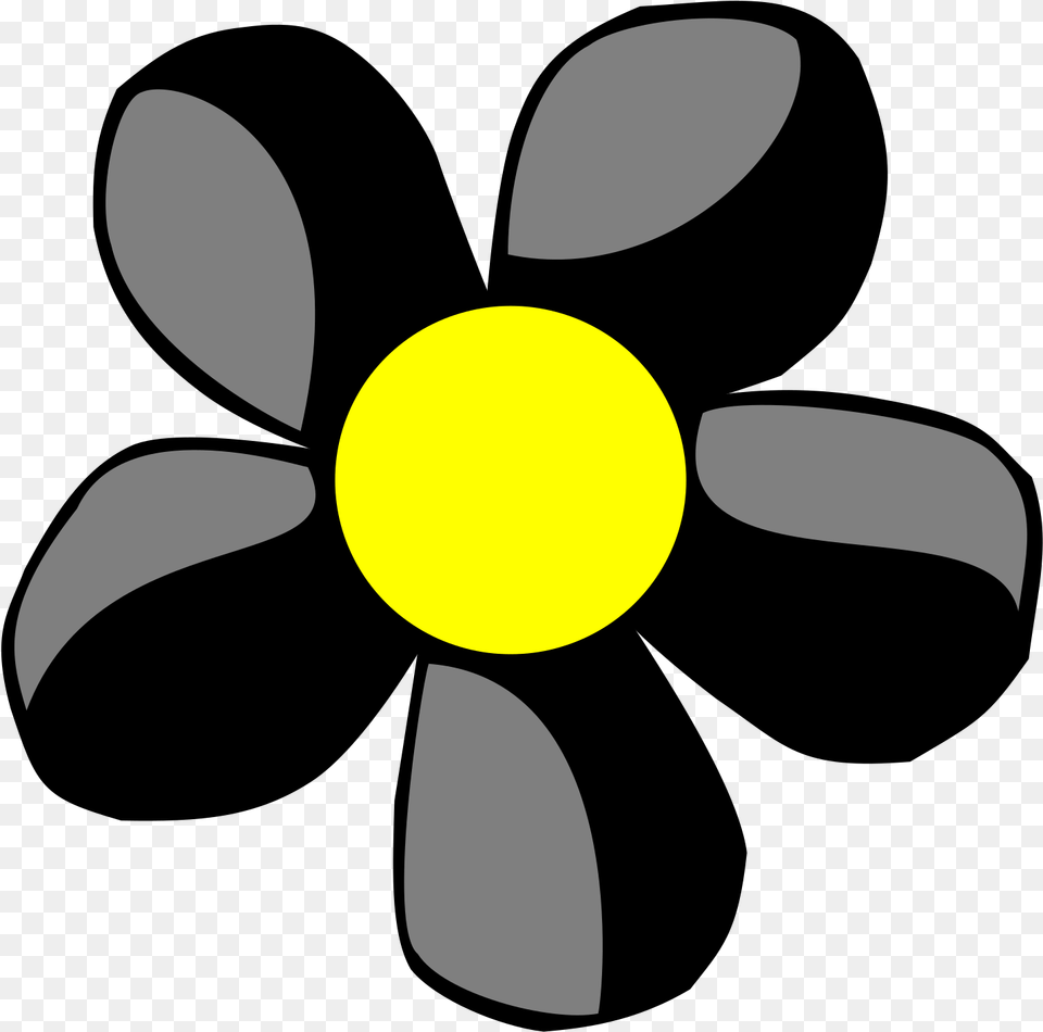 Black And White Daisy Svg Vector Clip Blue Flower Clipart, Machine, Propeller, Animal, Fish Free Png Download