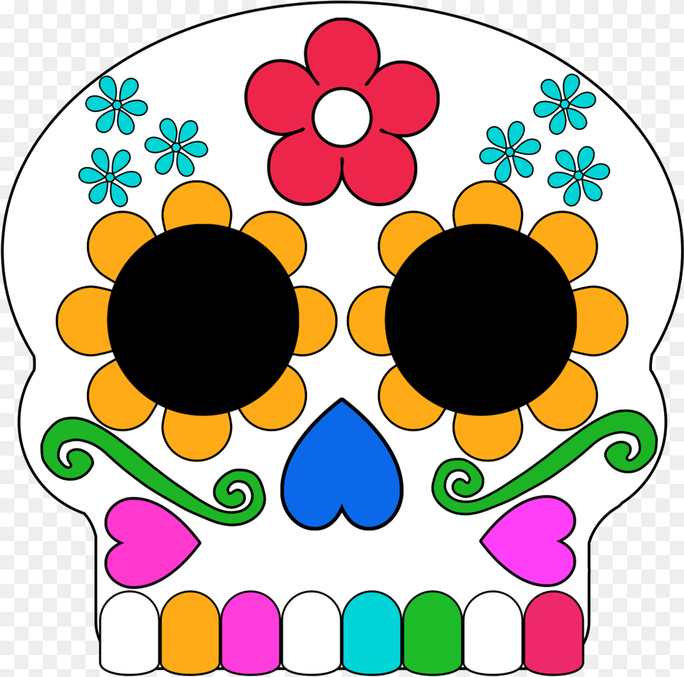 Black And White Day Of The Dead Sugar Skull Masks Sugar Skull Face Mask Printable, Clothing, Hat, Swimwear, Art Free Png
