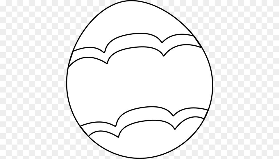 Black And White Decorated Easter Egg Clip Art, Logo, Food, Clothing, Hardhat Png Image