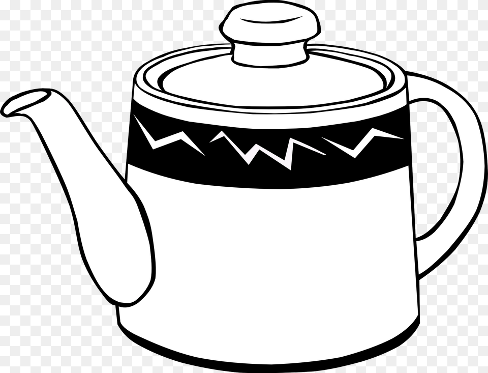 Black And White Dinnerware, Cookware, Pot, Pottery, Teapot Png Image