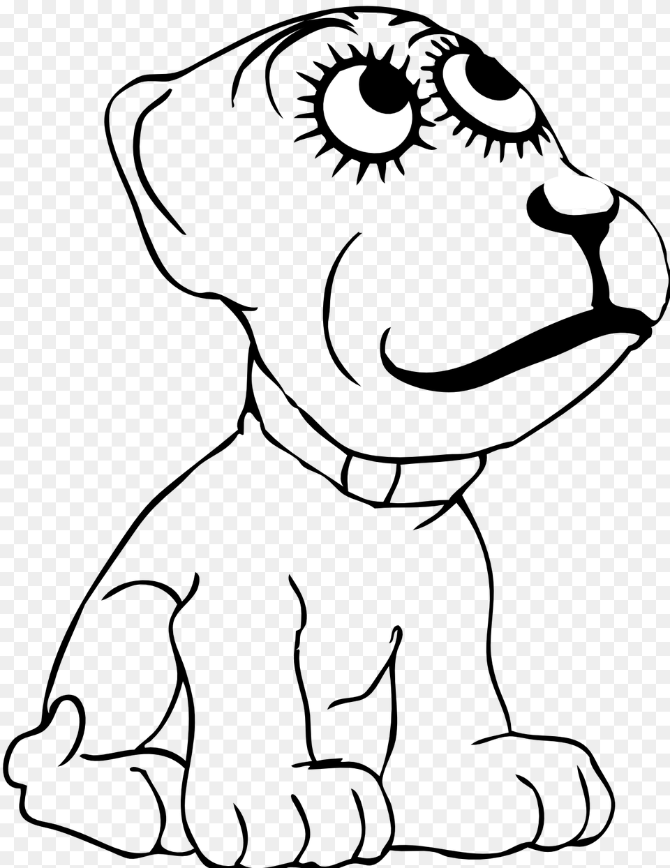 Black And White Dog Cartoon Gallery Images, Baby, Person, Stencil, Art Png