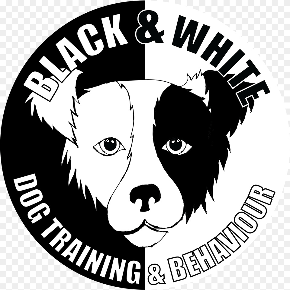 Black And White Dog Logo Logodix Illustration, Stencil, Face, Head, Person Free Png