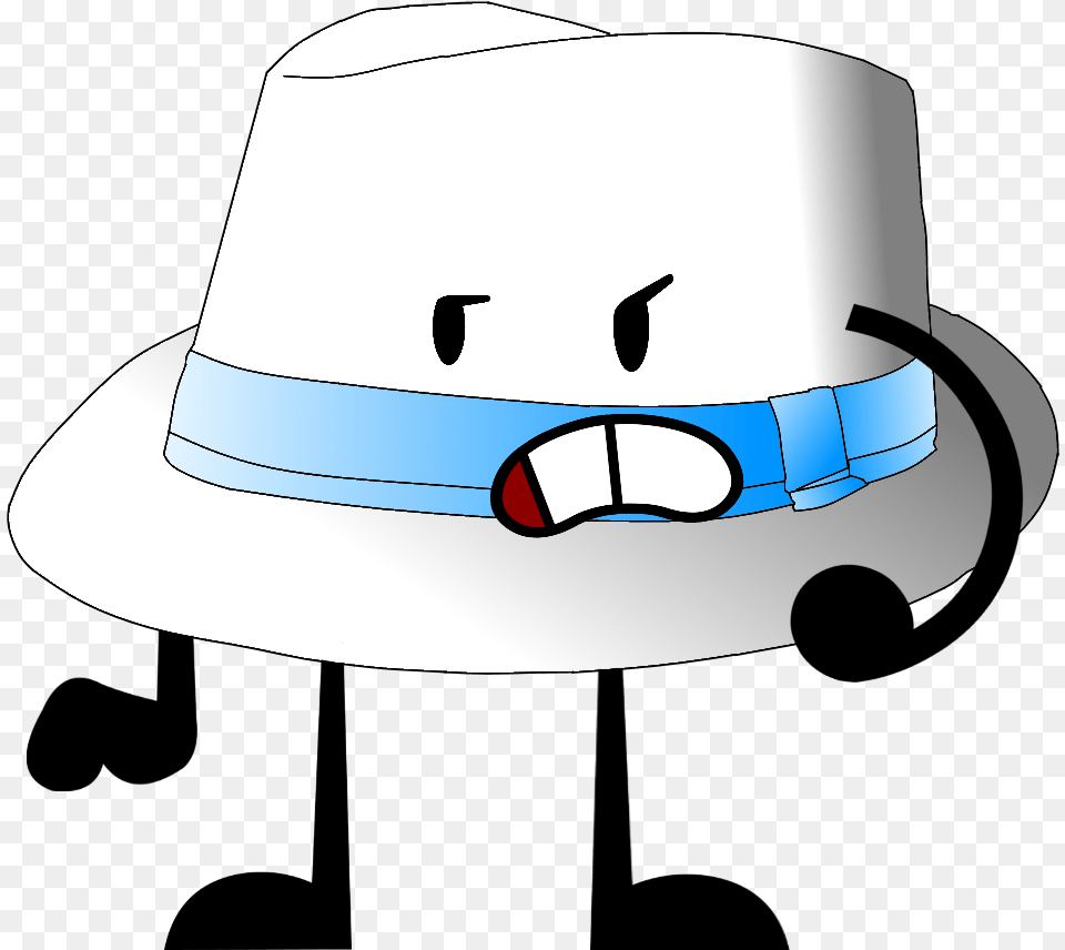 Black And White Download Fedora Clipart Blue Bfdi Fedora, Clothing, Hat, Sun Hat Png Image