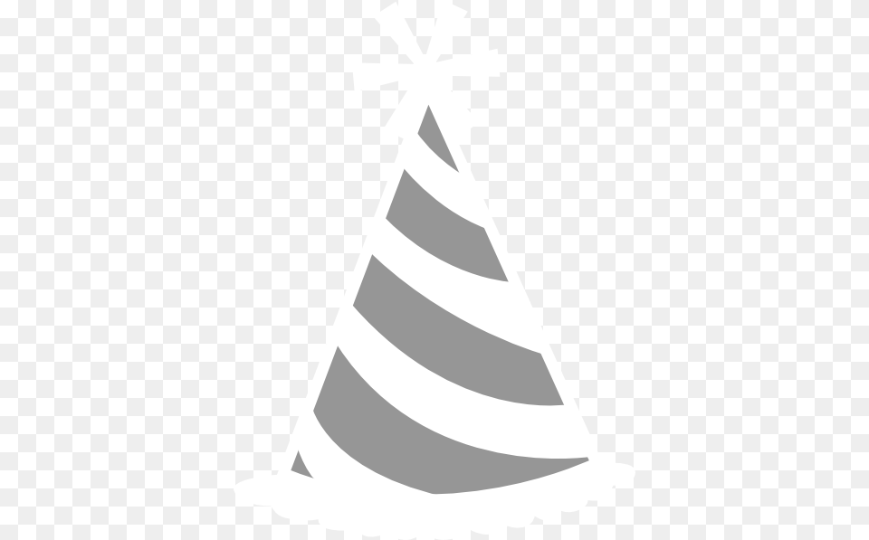 Black And White Download Grey Clip Art At White Party Hat Clipart, Triangle Free Transparent Png