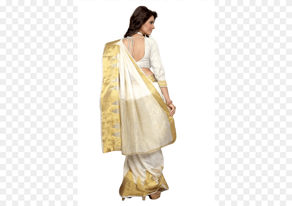 Black And White Download Raj Mountain Art Silk Sari, Adult, Female, Person, Woman Png Image