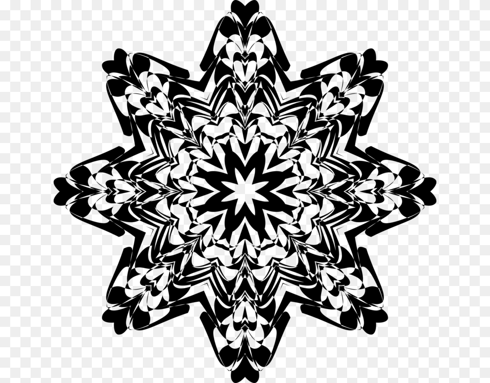Black And White Drawing Monochrome Mandala, Gray Png
