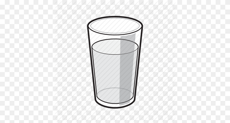 Black And White Drink Glass Glass Of Water Water Water Glass Icon, Cylinder, Cup, Bottle, Shaker Png