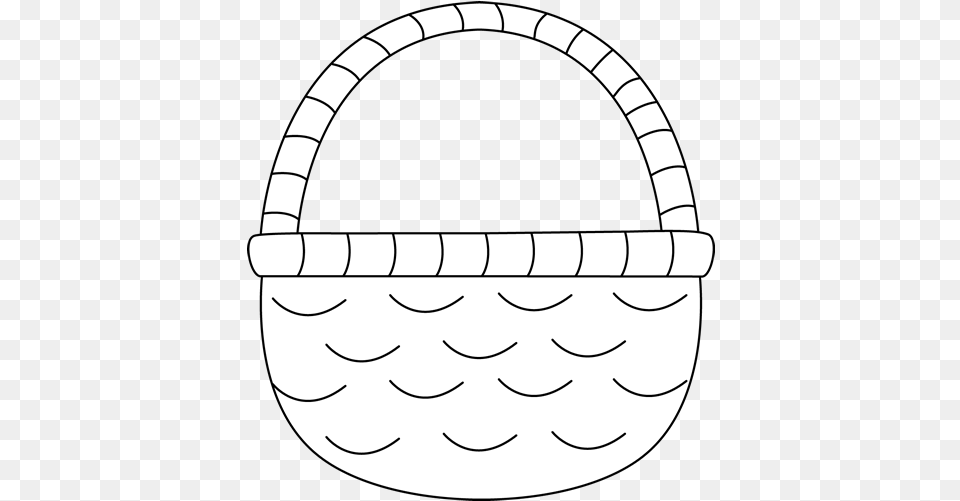 Black And White Easter Basket Clip Art Black And White Divide A Circle Into 30 Equal Parts, Accessories, Bag, Handbag, Purse Free Png Download