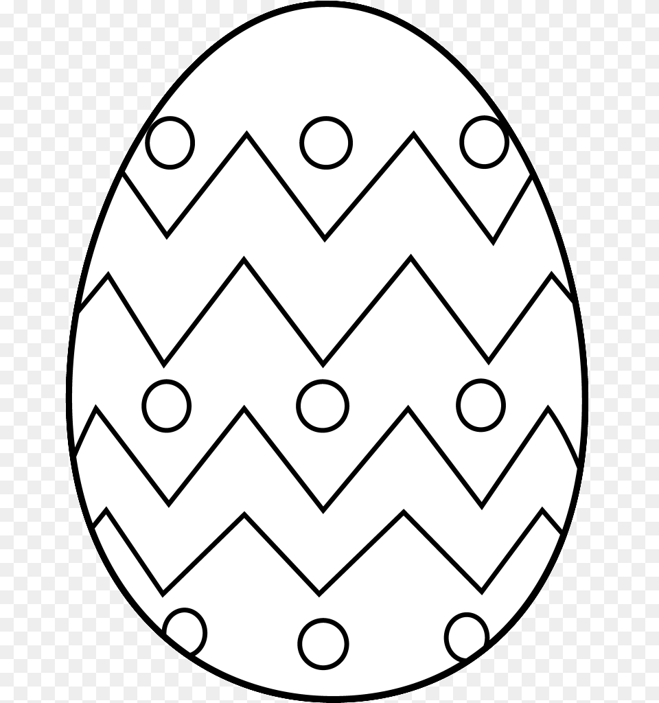 Black And White Easter Clipart, Easter Egg, Egg, Food Free Png