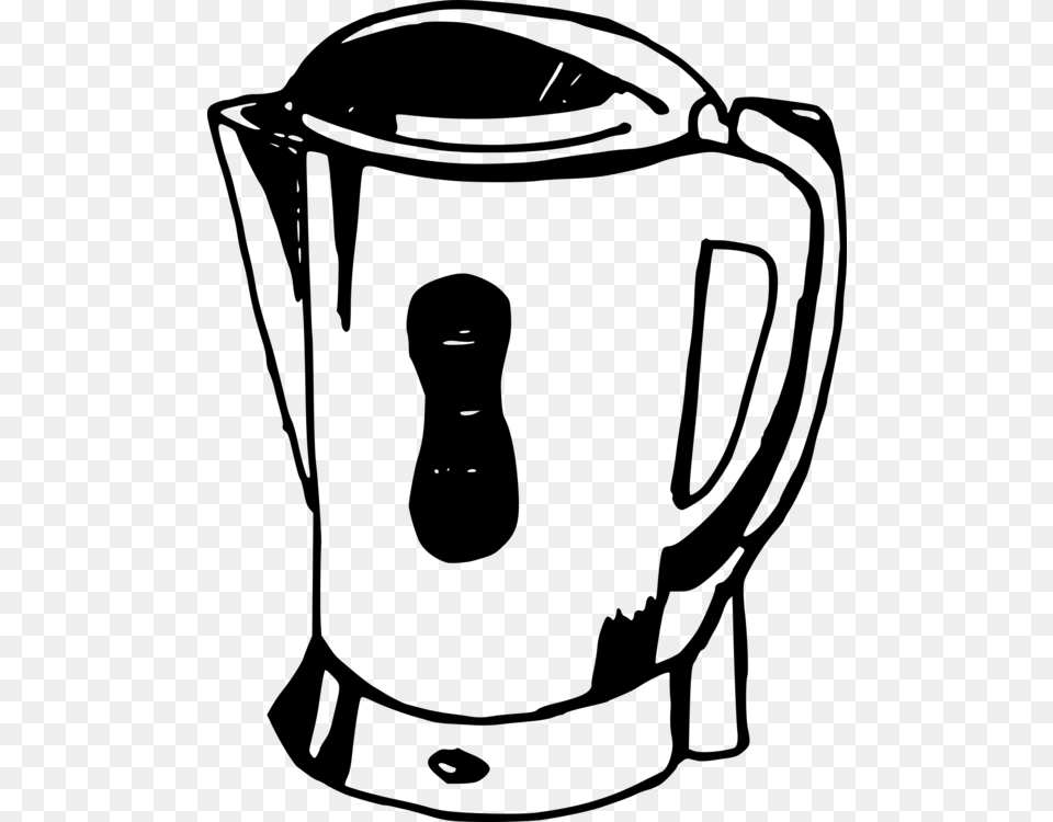 Black And White Electric Kettle Teapot Kitchen, Gray Free Png Download