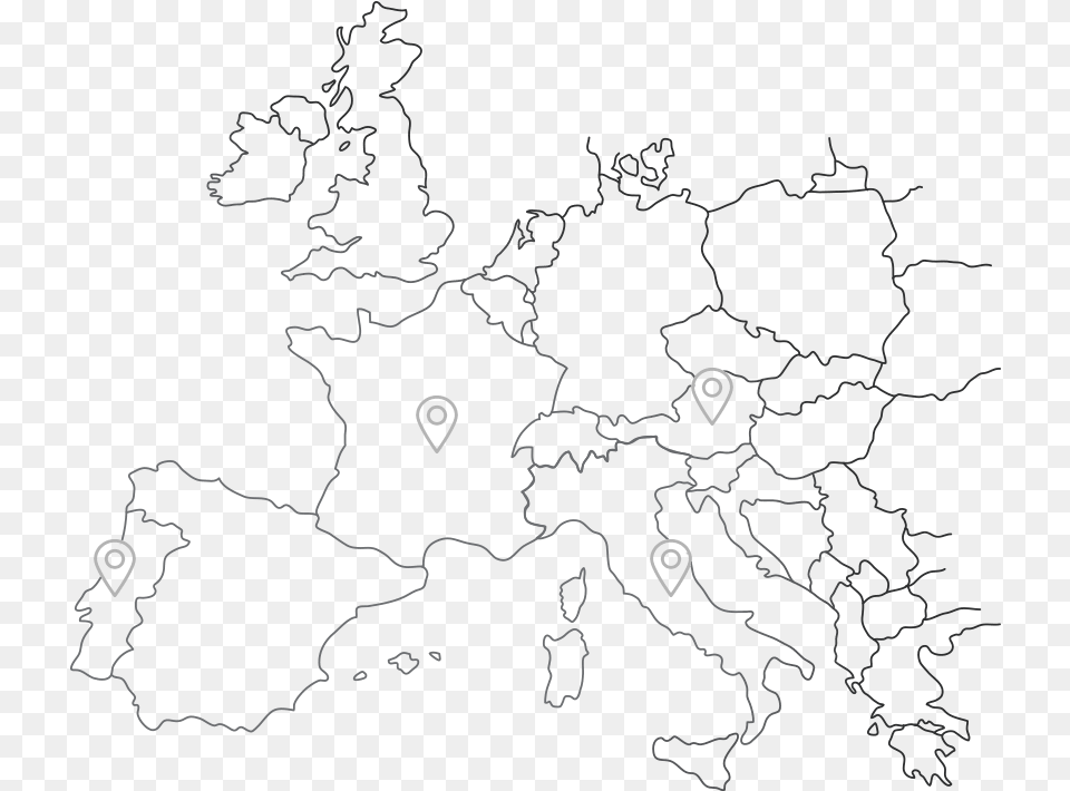 Black And White Europe Map Blank, Chart, Plot, Atlas, Diagram Png
