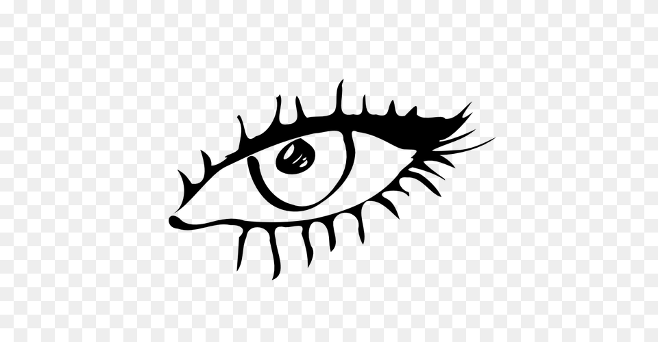 Black And White Eye Vector Image, Gray Free Transparent Png
