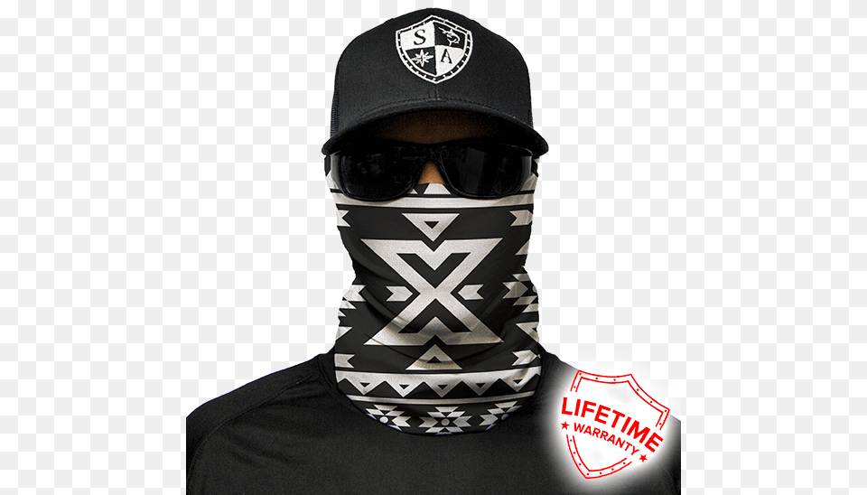 Black And White Face Shield Skull, Accessories, Bandana, Headband, Person Png