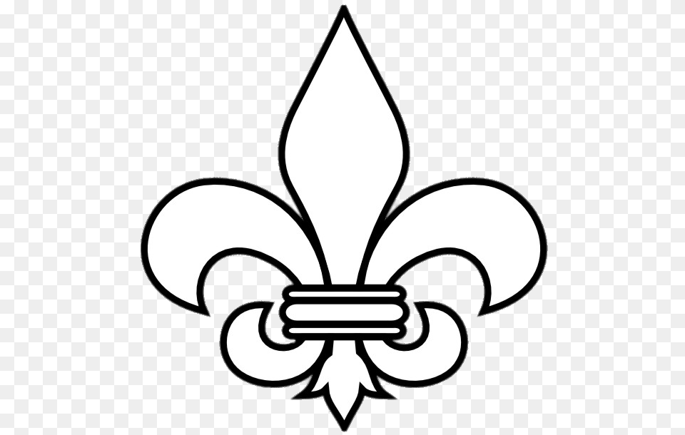Black And White Fleur De Lis, Emblem, Symbol, Device, Grass Free Png