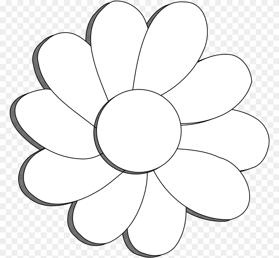 Black And White Flower Clip Art Flowers Black And Clip Art, Dahlia, Daisy, Plant, Anemone Png Image