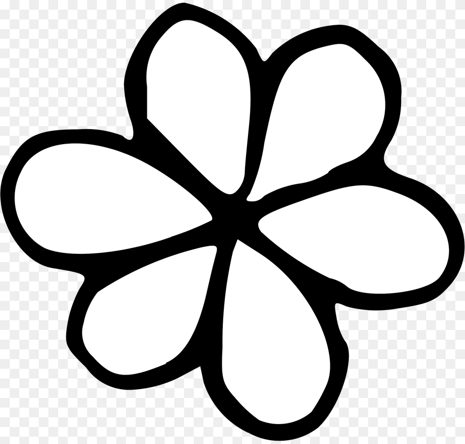 Black And White Flower Clipart, Stencil, Plant, Bow, Weapon Free Transparent Png