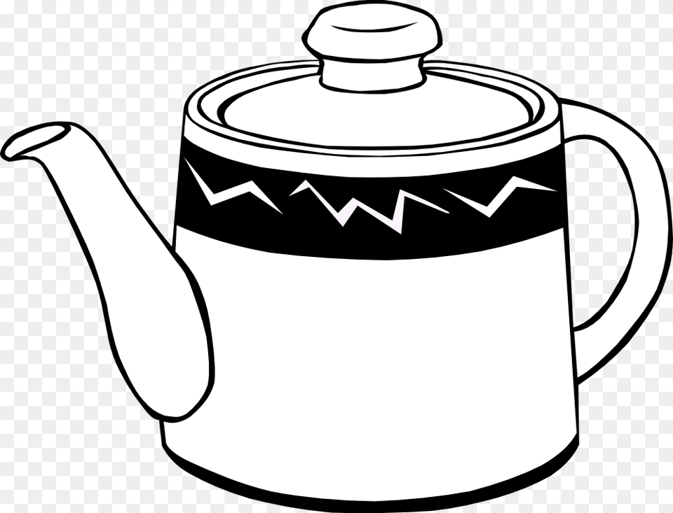 Black And White Food Clip Art, Cookware, Pot, Pottery, Smoke Pipe Png