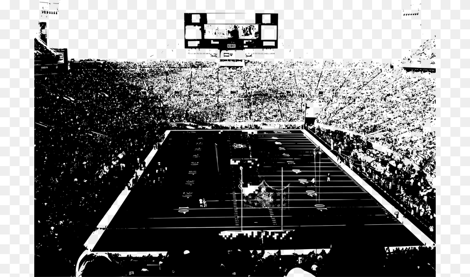 Black And White Football Stadium Pictures Super Bowl, Architecture, Arena, Building, Scoreboard Free Png