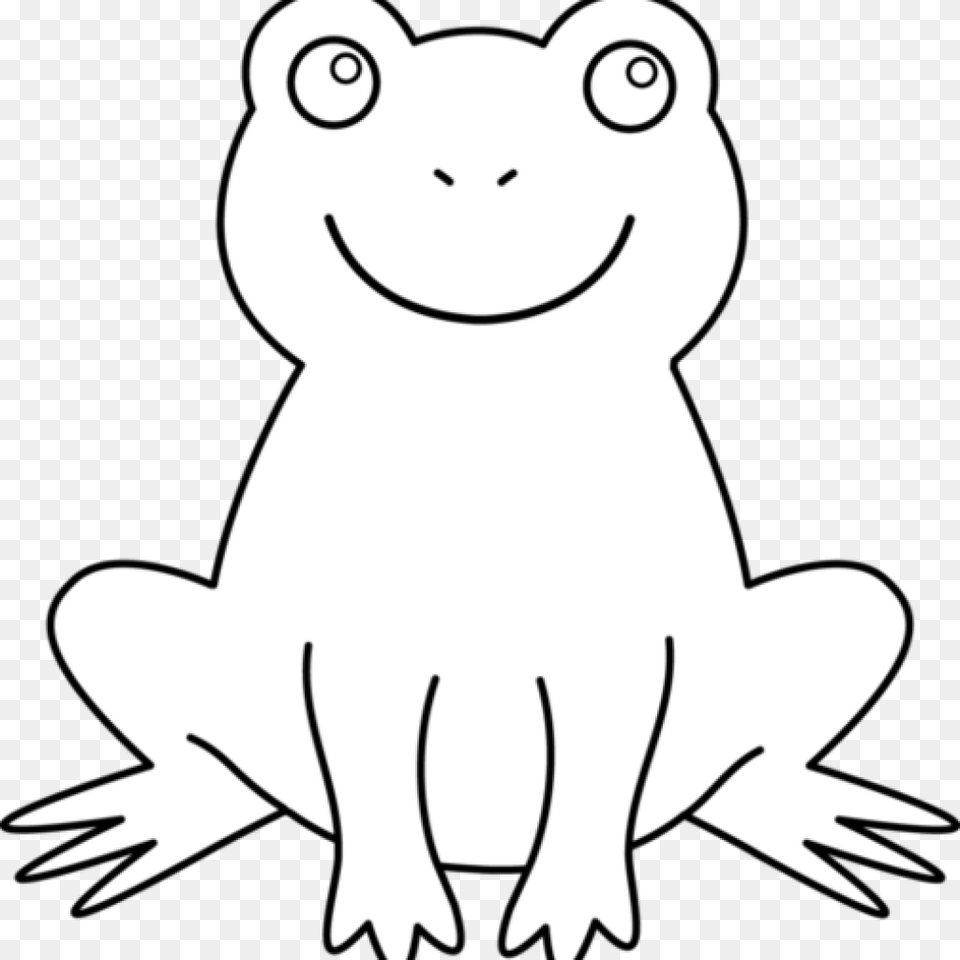 Black And White Frog Clipart Clipart Stencil, Animal, Bear, Mammal Free Png Download