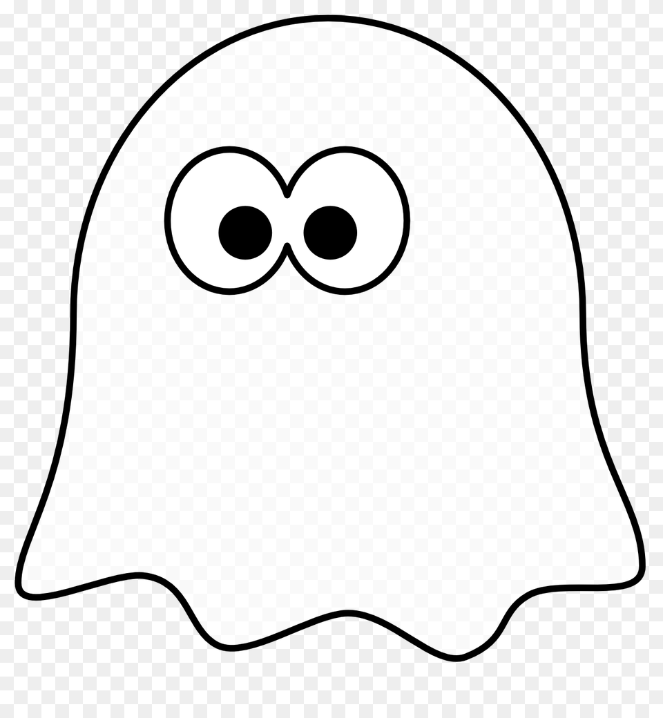 Black And White Ghost Clip, Cap, Clothing, Hat, Swimwear Png Image