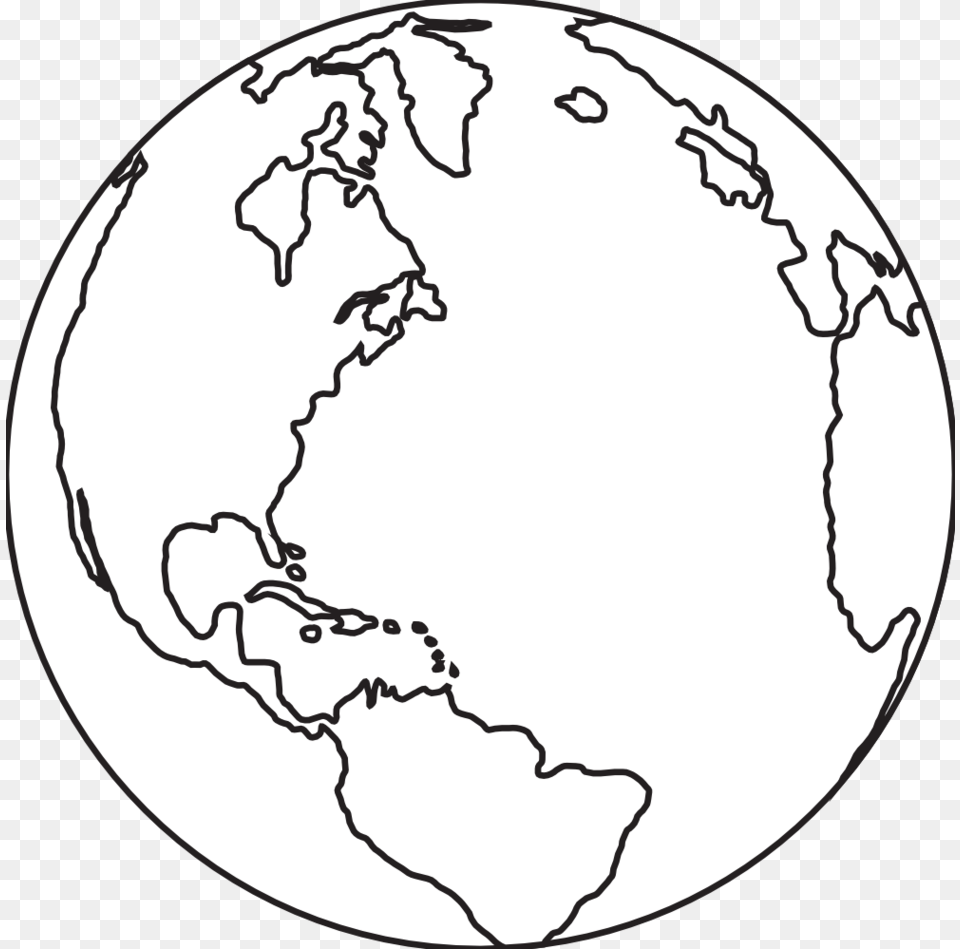 Black And White Globe Clipart, Astronomy, Outer Space, Planet, Face Png Image