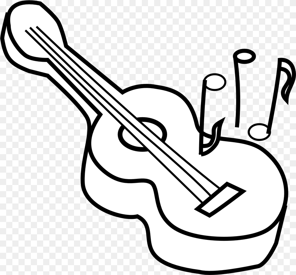 Black And White Guitar Download Clip Art Clipart, Smoke Pipe, Musical Instrument Png