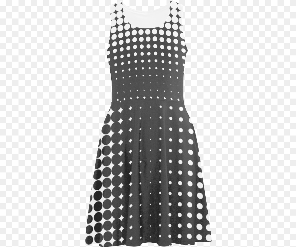 Black And White Halftone Pattern By Artformdesigns, Clothing, Dress, Person, Polka Dot Free Transparent Png