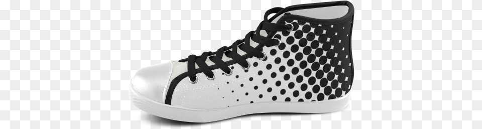 Black And White Halftone Polka Dots By Artformdesigns Polka Dot, Clothing, Footwear, Shoe, Sneaker Free Png