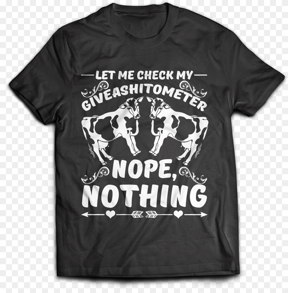 Black And White Halloween Shirt, Clothing, T-shirt, Animal, Cattle Free Png Download