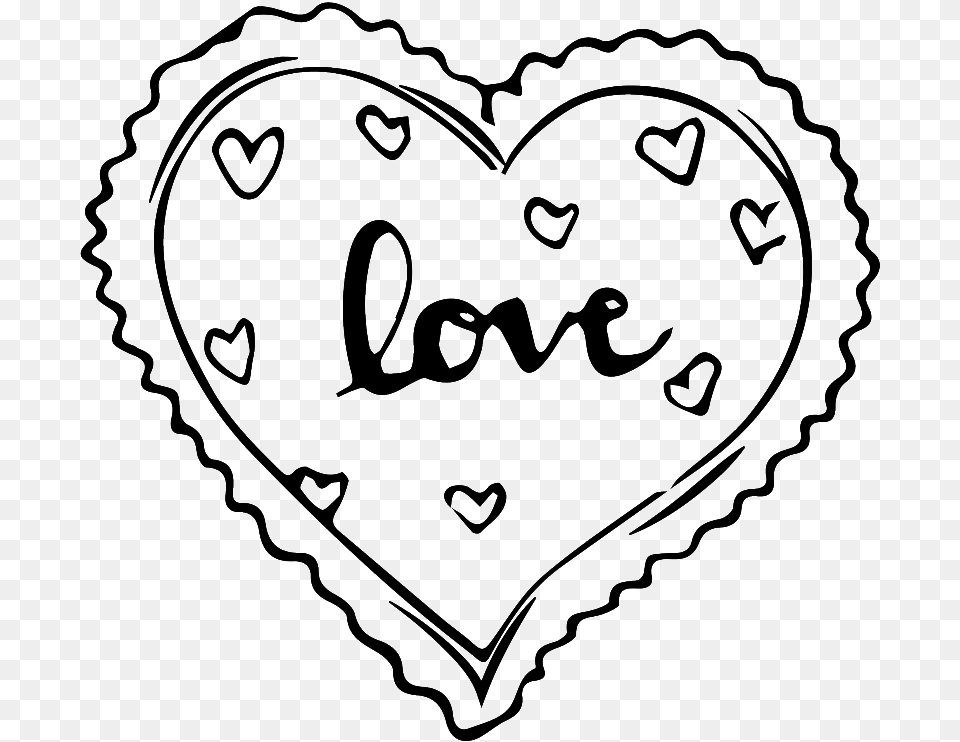 Black And White Hand Drawn Heart Shaped Love Vector Euclidean Vector, Blackboard Png Image