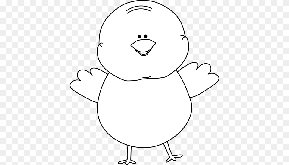 Black And White Happy Easter Chick Clip Art Easter Chick Clip Art Black And White, Baby, Person, Stencil, Face Free Png Download