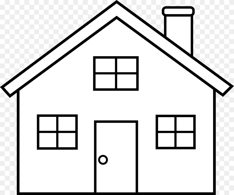 Black And White Haunted House Clipart Template, Architecture, Housing, Building, Nature Free Png