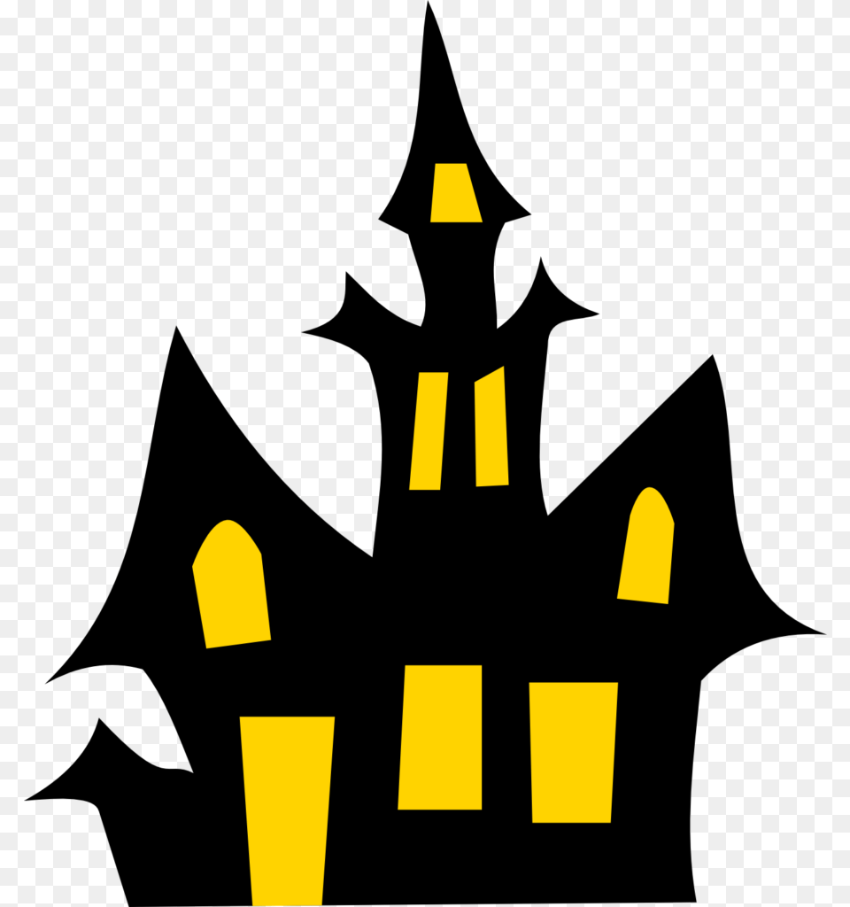 Black And White Haunted House Clipart Winging, Lighting, Lamp Free Png Download