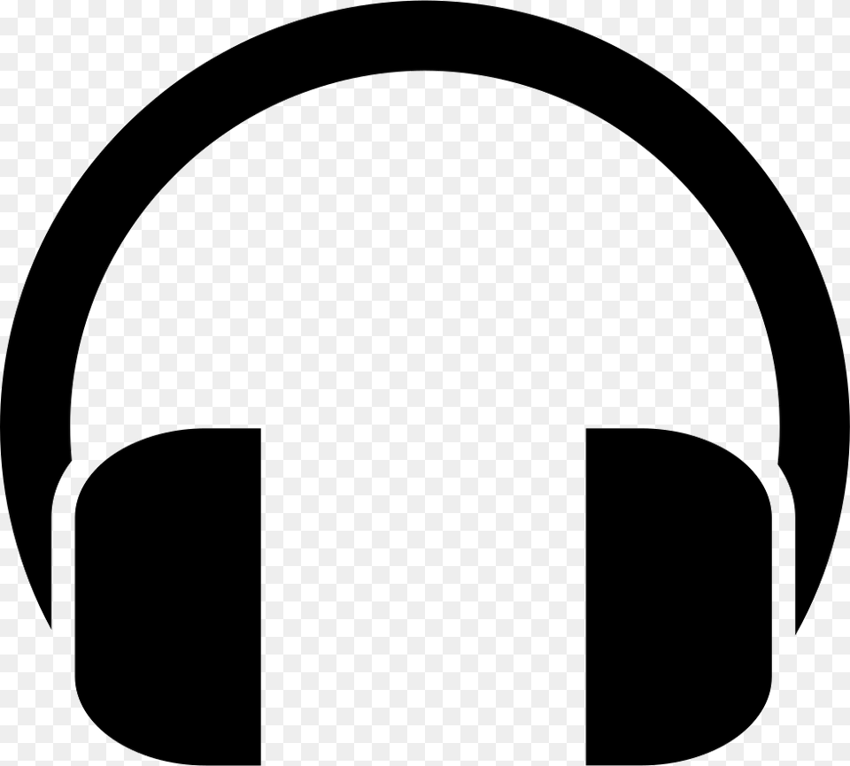 Black And White Headphones, Stencil, Logo Free Transparent Png