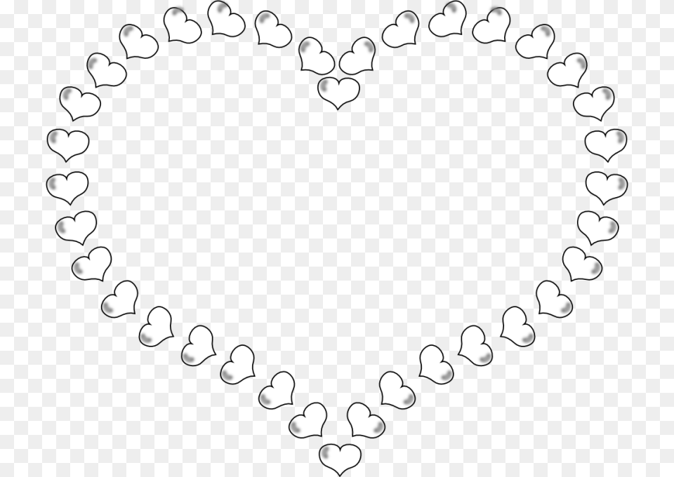 Black And White Heart Clipart, Accessories, Jewelry, Necklace, Diamond Free Transparent Png