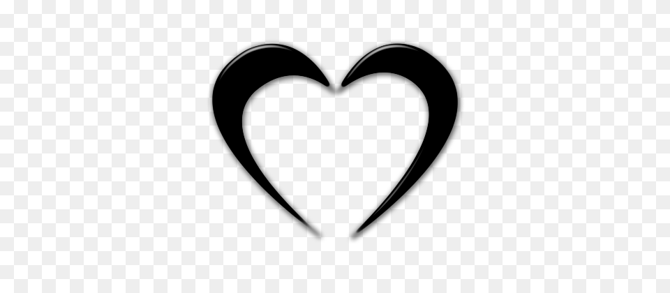 Black And White Heart Clipart Clipart, Animal, Fish, Logo, Sea Life Free Transparent Png