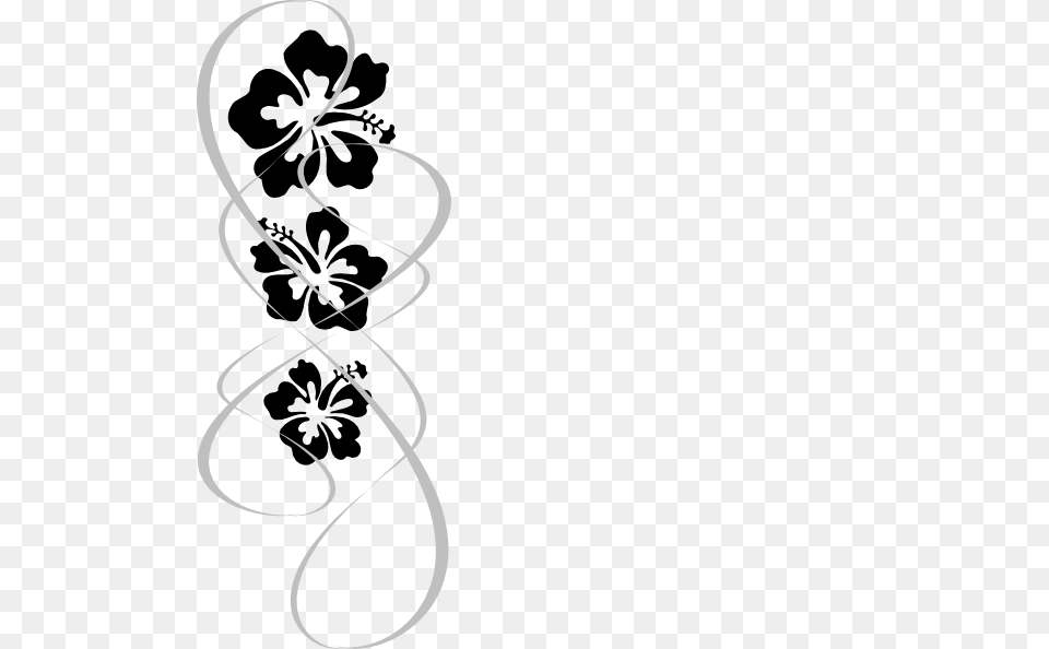 Black And White Hibiscus Download Clip Art Clip Art, Floral Design, Graphics, Pattern, Flower Free Png