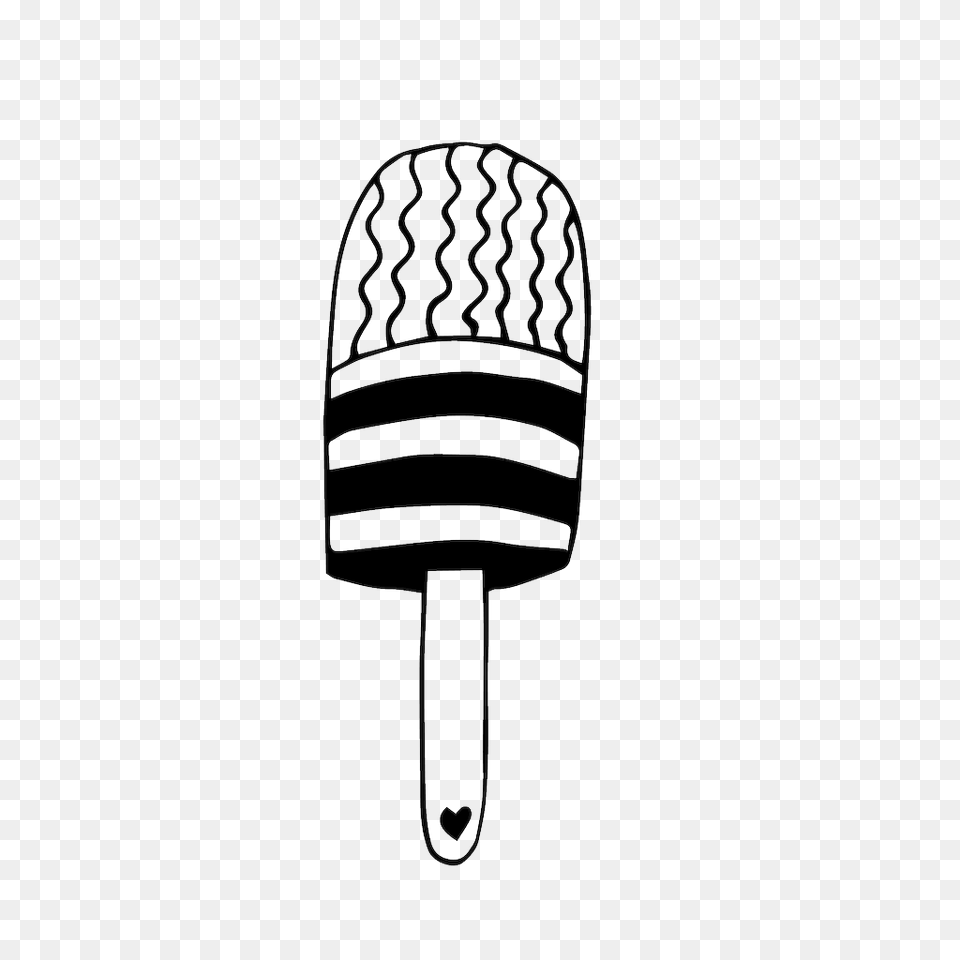Black And White Ice Cream Cartoon Vector Vector, Electrical Device, Microphone Free Transparent Png
