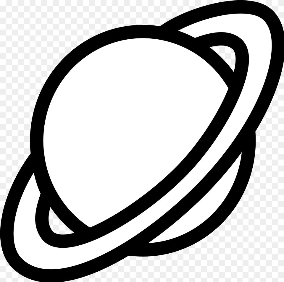 Black And White Icon Black And White Saturn, Astronomy, Outer Space, Planet Free Png Download