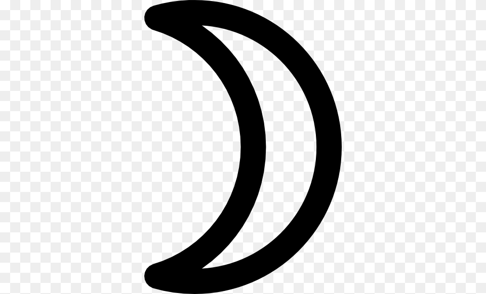 Black And White Image Of Moon Moon Symbol Crescent Clip Art, Astronomy, Nature, Night, Outdoors Free Png Download