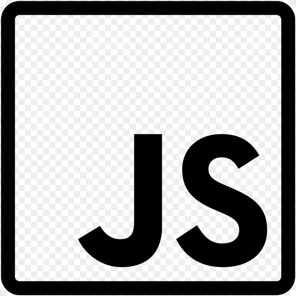 Black And White Javascript, Symbol, Text, Number Free Png Download