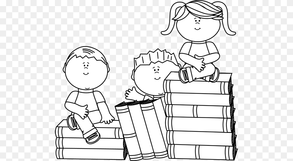 Black And White Kids Sitting On Books Camp I Am Me, Book, Publication, Comics, Baby Free Transparent Png