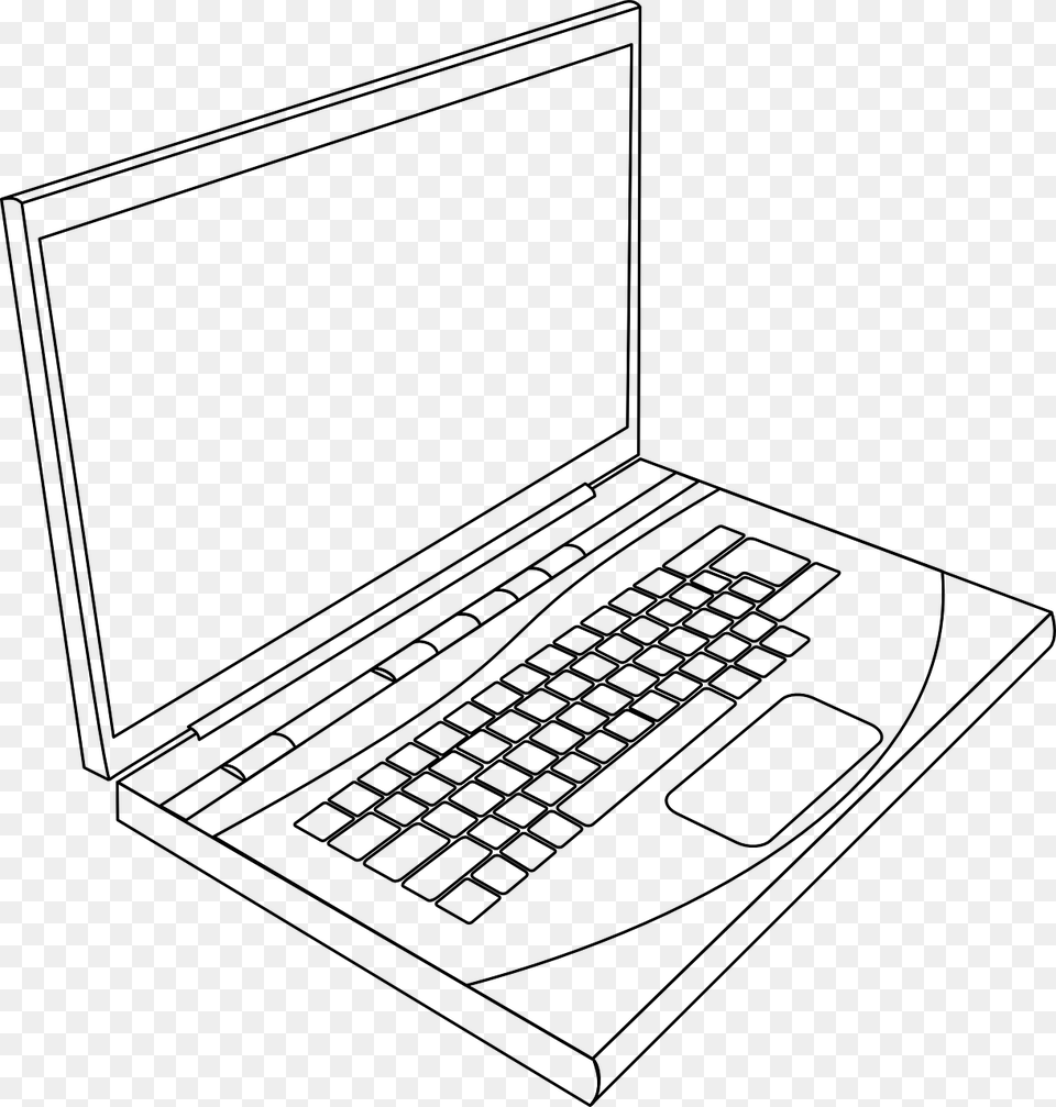 Black And White Laptop, Gray Free Transparent Png