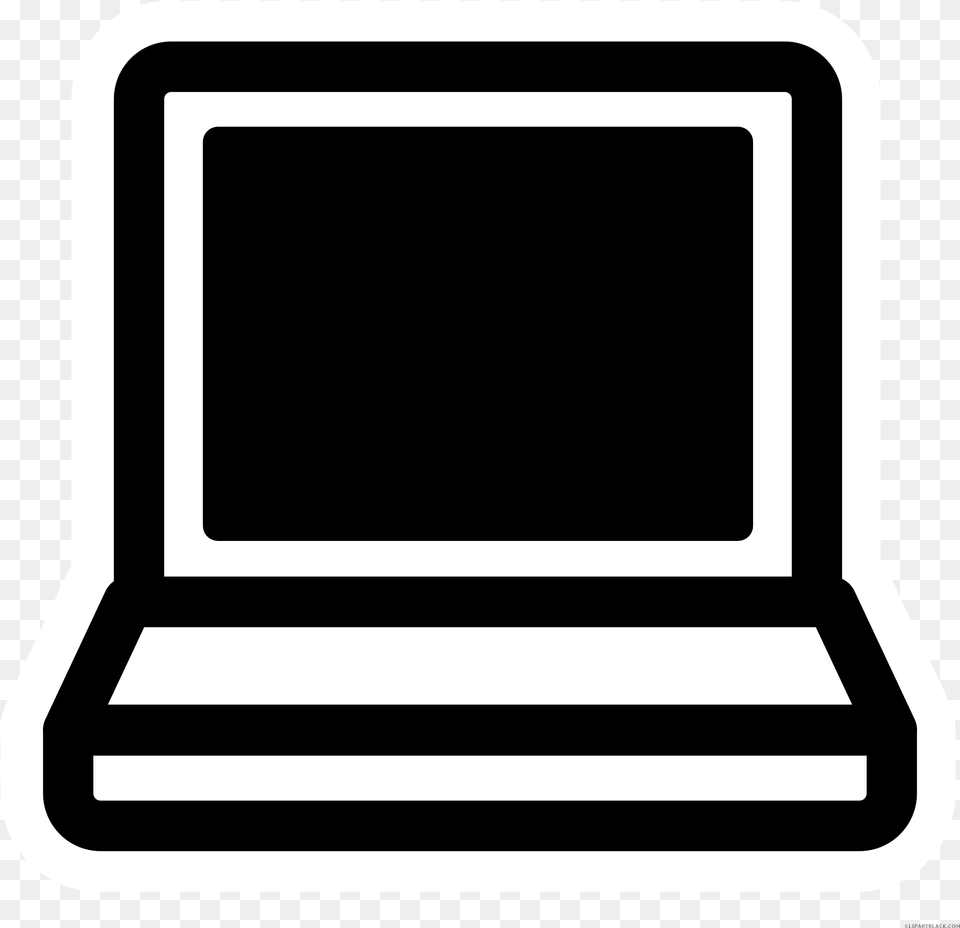 Black And White Laptop Tools Black White Clipart Black And White Laptop Clip Art, Computer, Electronics, Pc Png Image