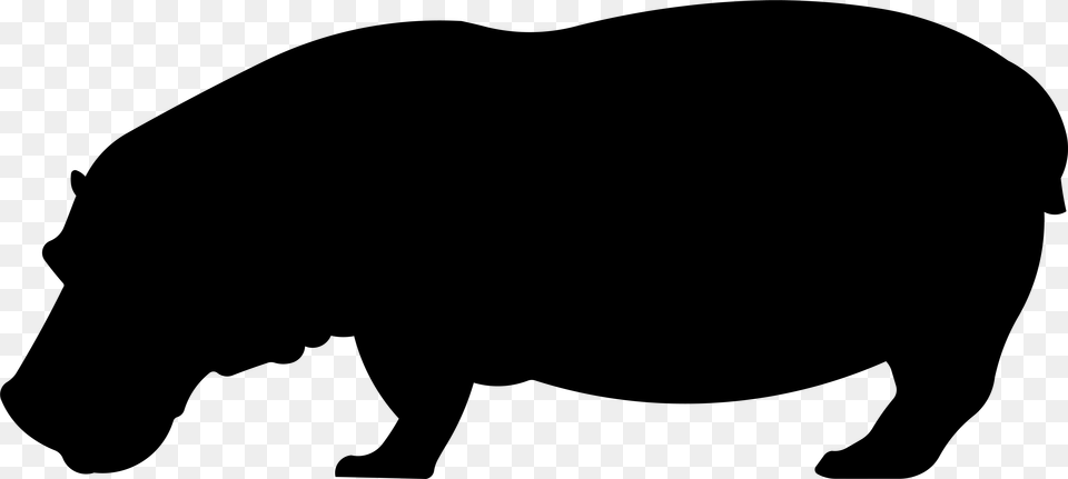 Black And White Library Clipart Hippo Portable Network Graphics, Gray Png