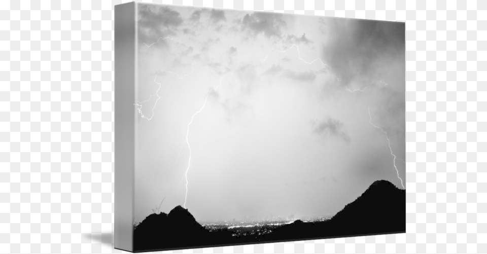 Black And White Lightning Rainbow By James Lightning, Weather, Outdoors, Nature, Storm Free Png Download