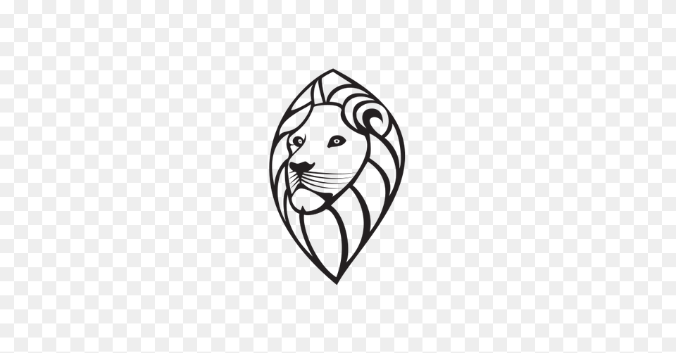 Black And White Lion Logo Template Vector And, Person, Animal, Mammal, Panther Free Png