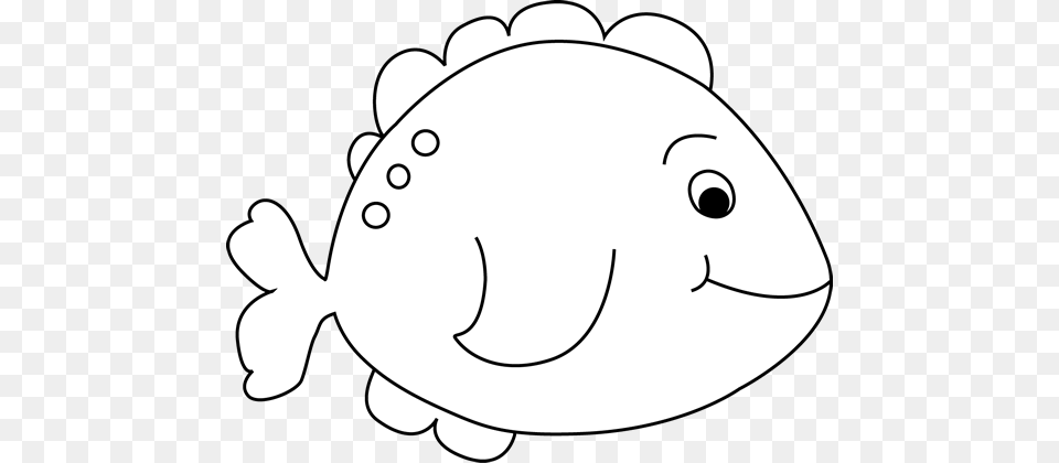 Black And White Little Fish Clip Art Image, Animal, Sea Life, Clothing, Hardhat Free Png Download