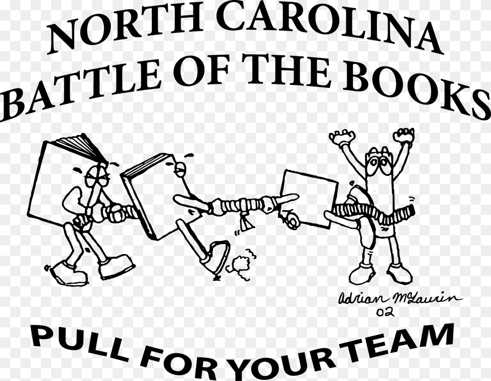 Black And White Logo Nc Battle Of The Books, People, Person, Baby, Text Free Png